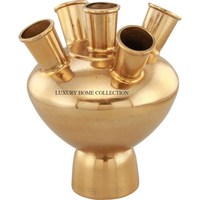 Décoration de table en laiton massif Home Festival Classic Flower Trumpet New Designer Indoor and Outdoor Horn Shape Brass Trumpet