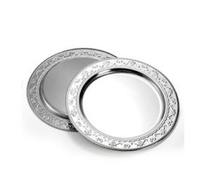 Plateau rond en acier inoxydable avec logo personnalisé avec bord large et plaque de service profond pour la maison ou la fête servant de la soupe - Product Image 6