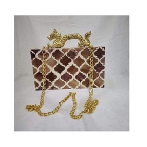 Bolso de mano de resina de moda hecho a mano de diseño único personalizado de calidad superior, monedero de noche, forma personalizada - Product Image 5