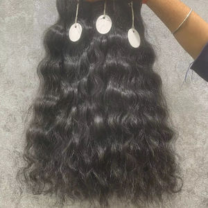 Extensiones de cabello Remy rizado suelto del sur de la India, mechones de cabello humano de 12-30 pulgadas, estilos rizados rectos a granel virgen - Product Image 1