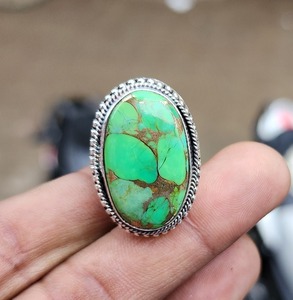 Trending 925 Sterling <b>Silver</b> Turquoise Gemstone <b>Ring</b> Jewelry Handmade <b>Silver</b> Boho Style <b>Ring</b> Jewelry For Women Gift For Girls - Product Image 2