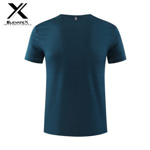 เสื้อยืดออกกำลังกายแขนสั้นของผู้ชายผ้าไมโครไฟเบอร์ระบายอากาศได้ดีผ้า100% ดีไซน์ล่าสุด - Product Image 4