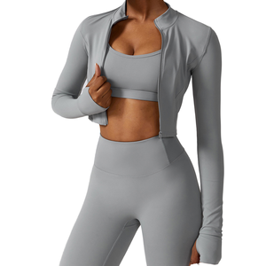 Haut à manches longues pour femmes OEM Custom Women's Gym Fitness Active Wear Set Seamless Yoga Wear - Product Image 1