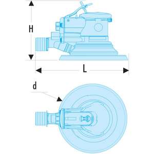 Lijadora Orbital Neumática Facom de 150 mm con Órbita de 5 mm - Product Image 2