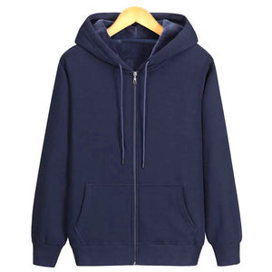 Algodón personalizado Flees Sudadera con capucha Algodón Cremallera Casual Otoño e Invierno Hombres Sudadera con capucha Manga larga Suelta Alta calidad - Product Image 6