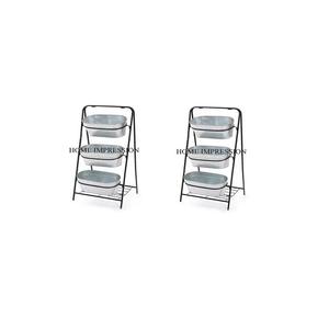 Macetas y jardineras modernas de Metal, Color plateado y negro, decorativas, decoración de boda de 3 niveles, centros de mesa de lujo, jardinera de flores - Product Image 1