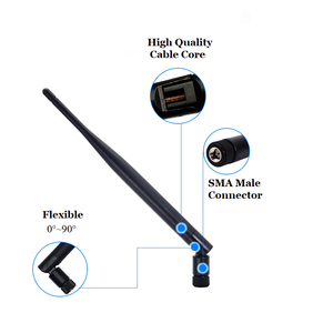 ETEILY 865~870MHz 6dBi Rubber Duck Antenna with 1.13mm <b>Cable</b> + UFL Connector for <b>Communication</b> Made in India - Product Image 2