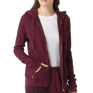 Plain Hoodie Fleece Zip-up Heavyweight Thick Winter mujeres moda sudaderas con capucha - Product Image 2