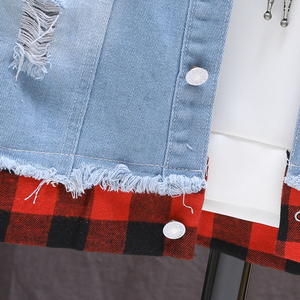 Chaqueta Vaquera Entallada con Capucha para Hombre, Estilo Casual, Nueva Moda de Primavera y Otoño, con Detalles Desgastados y Aberturas - Product Image 4