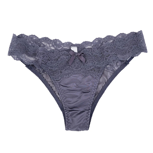 Braguitas de encaje sexy para mujer al por mayor, ultrafinas, sin costuras, ecológicas, suaves, transpirables, de talle bajo, de punto con encaje floral, premium. - Product Image 2