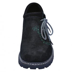 Chaussures noires à broderie traditionnelle en cuir suédé Chaussures Trachten Toutes les tailles disponibles Chaussures bavaroises de haute qualité - Product Image 5