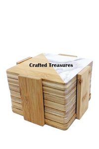 <b>Coaster</b> <b>Set</b> Gifts for Home Warming Resin Wood Spliced Tea Cup <b>Coaster</b> Epoxy Resin Cup Mat Wooden Cup <b>Coaster</b> - Product Image 4