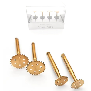 Kit de 4 Discos de Sierra Dentales Manuales de Acero Inoxidable, Herramientas de Corte de Alta Precisión para Cirugía Oral, Implantes y Hueso - Product Image 1