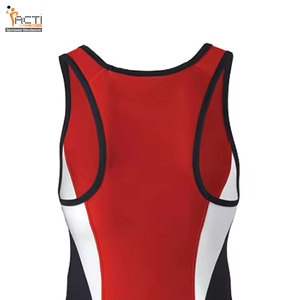 Camiseta de lucha libre personalizada de uso competitivo con diseño antideslizante de tela elástica suave con nombre y número de equipo - Product Image 5