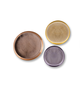 Plateau rond en métal fini multicolore Ustensiles de cuisine et de restaurant pour la maison et l'hôtel Outils décoratifs pour salade - Product Image 3