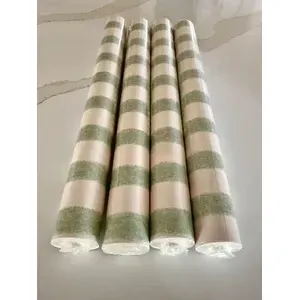 วอลเปเปอร์ม้วนคู่ใหม่ล่าสุดยี่ห้อ Waverly สีเขียวครีมดอกไม้เรขาคณิตลายดอกไม้ดีไซน์ทันสมัยสำหรับเด็กห้องนอนพีวีซีทนไฟ - Product Image 1