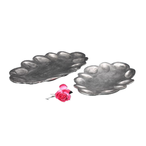 Vente chaude Double Tone Salade Fruits Chocolat Noix Servir Plat En Métal Bol Moderne Tous Les Jours Cuisine Fête De Mariage Assiette Décorative - Product Image 6