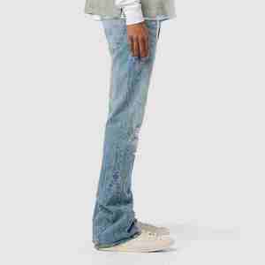 Most Popular <b>Men's</b> Denim Pant Breathable New Design <b>Flared</b> Fit Casual Wear Denim <b>Jeans</b> Pant - Product Image 2