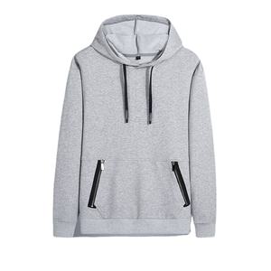 Sweat-shirts pour hommes en coton 95% et élasthanne 5% avec poche zippée et broderie 3D délavée, et sweats d'automne pour femmes - Product Image 1