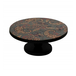 Nuevo diseño elegante, forma redonda, acabado Natural, soporte de madera para pastel, plato, mesa de fiesta de boda, soporte decorativo para pastel - Product Image 2