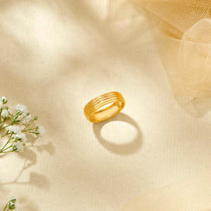 Anillo de Eternidad para Hombre en Oro Amarillo con Circonitas Cúbicas Corte Marquesa, Certificado IGI, Regalo de Boda - Product Image 1