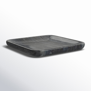 Plateau de service de restaurant de luxe en marbre carré noir antique sans poignées Plateau artisanal pour le design traditionnel du Ramadan - Product Image 6