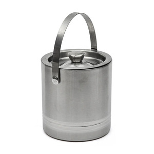 ถังใส่น้ำแข็งสองชั้นแบบพกพาใช้งานได้จริงถังไวน์ทรงตรงแบบมีที่จับ - Product Image 6