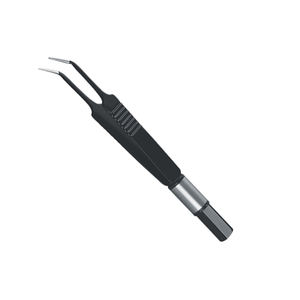 Joyero #5 Precisión Acero inoxidable Antiadherente Manual Bipolar Fórceps Diseño en ángulo Herramientas quirúrgicas Base Instrumentos quirúrgicos - Product Image 4