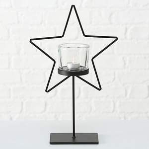 Support de bougie en fil métallique de style industriel |   Porte-bougie en verre décoratif, ornement de bureau contemporain pour le salon - Product Image 1