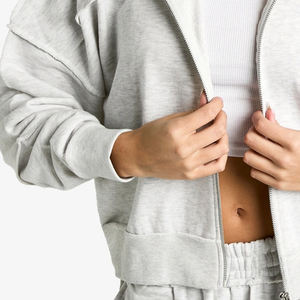 Sudadera con Capucha para Mujer, Diseño Transpirable y Cómodo, Cierre de Cremallera, Tejido Grueso para Invierno, Precio al por Mayor, Diseño OEM - Product Image 4