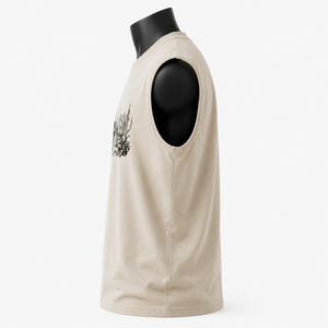 Camiseta sin mangas para hombre con estampado gráfico, estilo urbano, camiseta informal de verano - Product Image 5