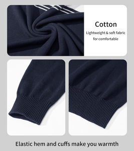 เสื้อสเวตเตอร์ถักระบายอากาศมีหลายสีและขนาด1/4ซิปทำจากวัสดุสตรีทแวร์คุณภาพสูง - Product Image 6