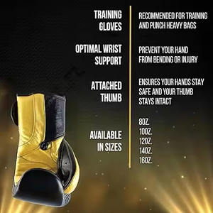 Guantes de Boxeo con Acolchado Cómodo y Soporte Seguro para la Muñeca para Entrenamiento y Sparring para Hombres y Mujeres - Product Image 4