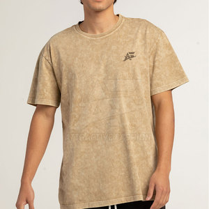 Nouveau design 2026 – T-shirts homme délavés à l'acide avec logo personnalisé – Vente en gros de T-shirts homme délavés à l'acide confortables - Product Image 2