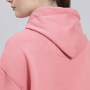 เสื้อฮู้ดของผู้หญิงผ้าคอตตอน100% แห้งเร็วระบายอากาศได้ดีปกเสื้อมีฮู้ดด้านหน้าโลโก้ฤดูหนาวซับในดีไซน์ราคาถูก - Product Image 6