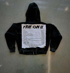 Multi Color Hommes Vintage Personnalisé Distressed Brodé Hoodies Hommes Zip Up Hoodie Full Sleeve Hoodie - Product Image 5