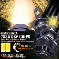 Phares de voiture 4300K Système d'éclairage automatique haute puissance 200W H7 Luces Para Autos H4 Led Light