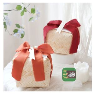 Vietnam Factory Bamboo <b>Gift</b> <b>Box</b> Handwoven for <b>Wedding</b> Favor Souvenir Candy Packaging Wholesale - Product Image 3