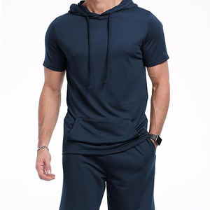 Ensemble sweat-shirt à capuche et short à manches longues au meilleur prix Ensemble sweat-shirt à capuche et short imprimés personnalisés de conception OEM - Product Image 1