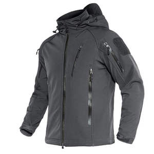 Veste de sport softshell personnalisée et légère pour homme, coupe-vent, col à capuche en toile, style rue haute, pour l'hiver, l'extérieur et l'avant - Product Image 6