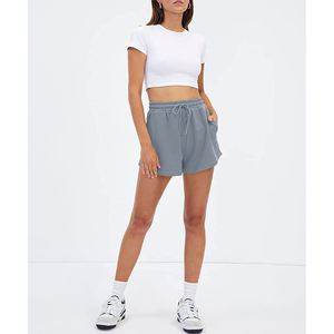 Pantalones cortos de Yoga elásticos para mujer, Shorts de Fitness de longitud corta, Color marrón, personalizados, último diseño, a la venta - Product Image 3