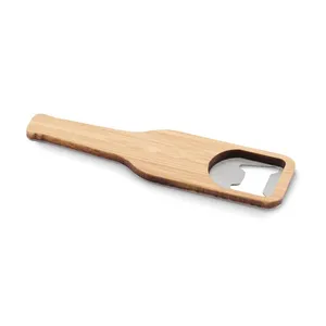 Ouvre-bouteille en bambou personnalisé BUPER, gadgets uniques pour une ouverture facile - Product Image 1