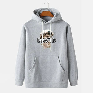 เสื้อฮู้ดพิมพ์ลายสำหรับผู้ชายผ้าคอตตอนผ้าเกล็ดปลาน้ำหนักมากพิมพ์ลายหน้าจอแนวสตรีทแวร์ผ้า100% โลโก้ได้ตามต้องการ - Product Image 6