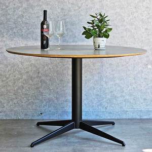 120cm Round Minimalist <b>Dining</b> <b>Table</b> BA68186 with Extendable Star-Shaped Iron Frame and Sintered Stone Top - Product Image 3