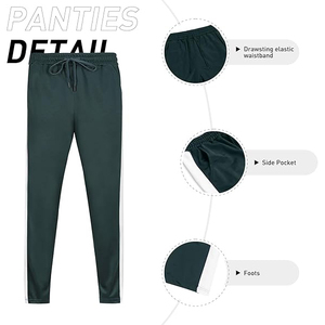 Ensemble de survêtement zippé à col montant pour homme, deux pièces en polyester, veste et pantalon droit, vêtements de sport confortables et athlétiques - Product Image 3