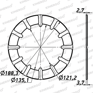Plaque de friction FMB14S3 pour Mercedes Benz 722.9 AMG MCT7 - Product Image 2
