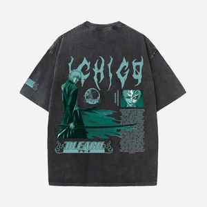 Unisex Acid Washed Casual <b>T</b>-<b>Shirts</b> Custom Bulk Personalized Streetwear Plus Size Logo <b>Sequined</b> Decoration 100% Cotton - Product Image 1