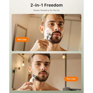 Tondeuse corporelle électrique étanche pour homme, rasoir indolore pour usage humide/sec avec lame en céramique, tondeuse tout-en-un pour corps et barbe - Product Image 3