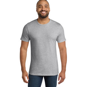 T-shirt uni en coton 100% pour hommes, tissu doux au toucher, impression de logo personnalisée, vente en gros - Product Image 1