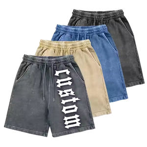 Hot Sale Washed Fleece <b>Shorts</b> for <b>Men</b> Comfortable <b>Elastic</b> Waistband <b>Shorts</b> Casual Print Style for <b>Men</b> and Women Super Quality - Product Image 2